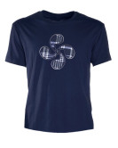 Camiseta Niño Lauburu Bordado Azul