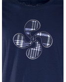 Camiseta Niño Lauburu Bordado Azul