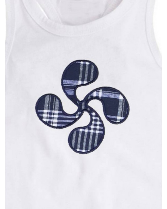 Camiseta Niña Lauburu Bordado Tirante Ancho