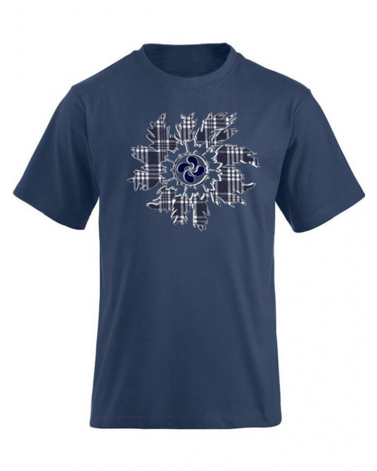 Camiseta Hombre Eguzkilore Lauburu Azul