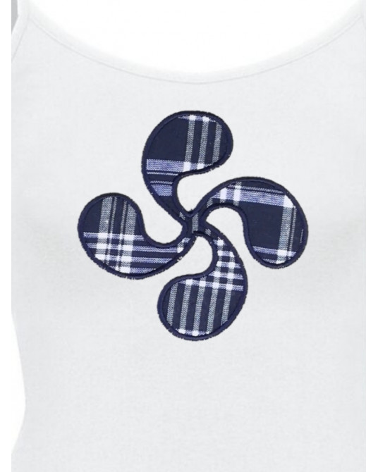 Camiseta Lauburu Bordado Mujer Tirante Estrecho