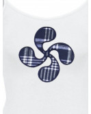 Camiseta Lauburu Bordado Mujer Tirante Estrecho