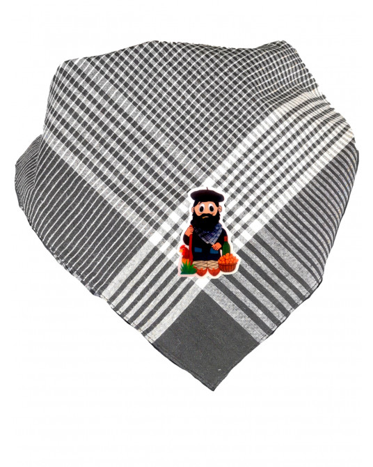 Pañuelo Olentzero Cuadros Negro